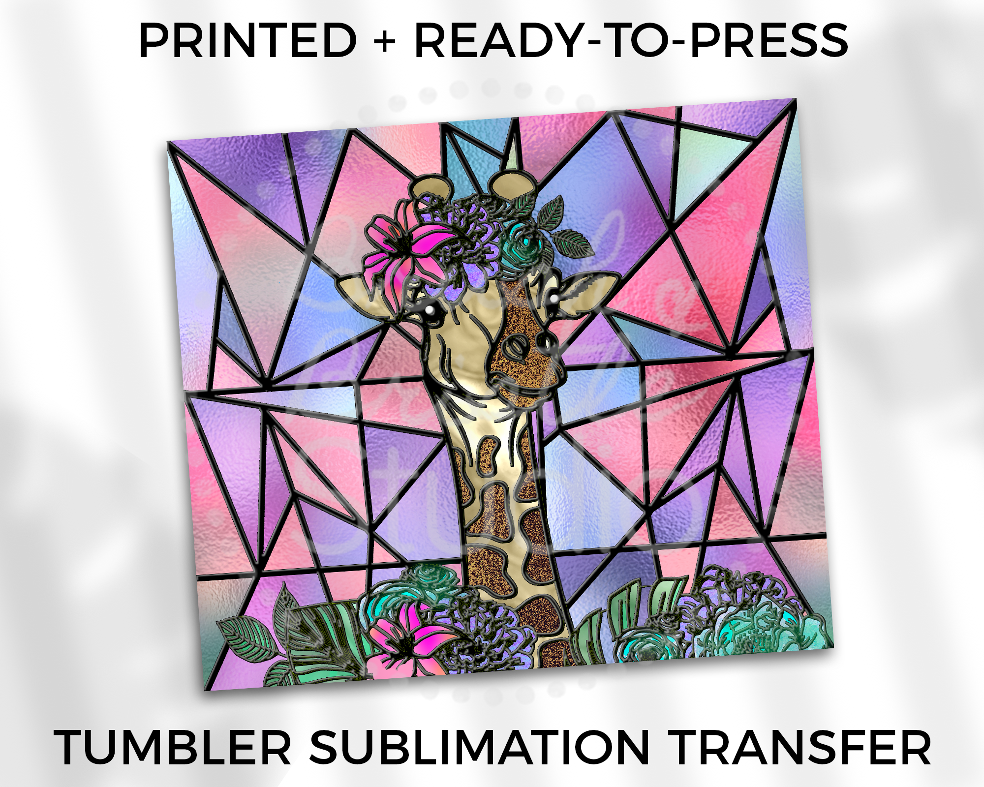 Paisley Print Sublimation Glass Tumbler